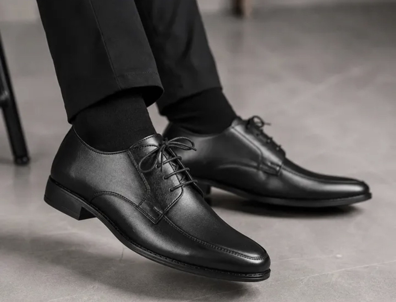 Black Formal Shoes For Men || Leather shoe